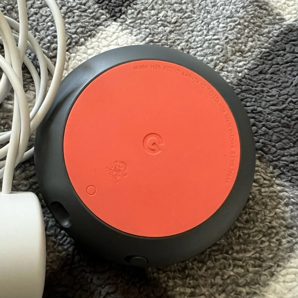 Google Home Model HOA Mini Smart Assistant Bluetooth Speaker, Orange